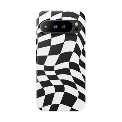 Warped Checker Tough Phone Case