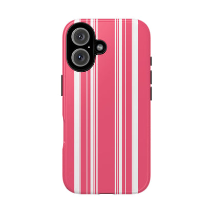 Pink Prep Stripe Tough Phone Case