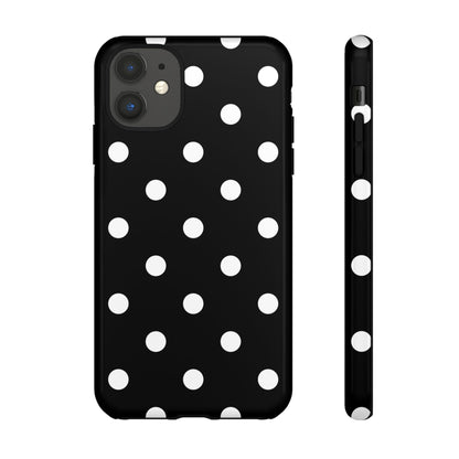Black Polka Dot Tough Phone Case