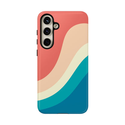 Retro Sunset Wave Tough Phone Case