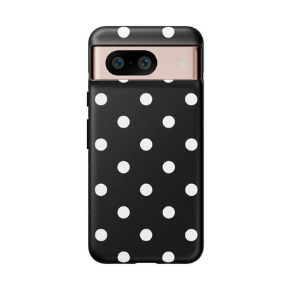 Black Polka Dot Tough Phone Case
