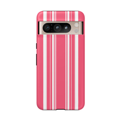 Pink Prep Stripe Tough Phone Case