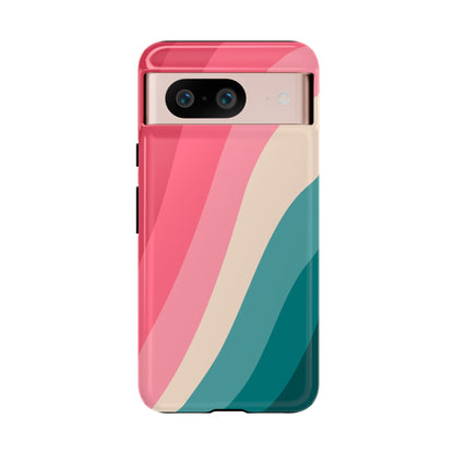 Blush Teal Wave Tough Phone Case