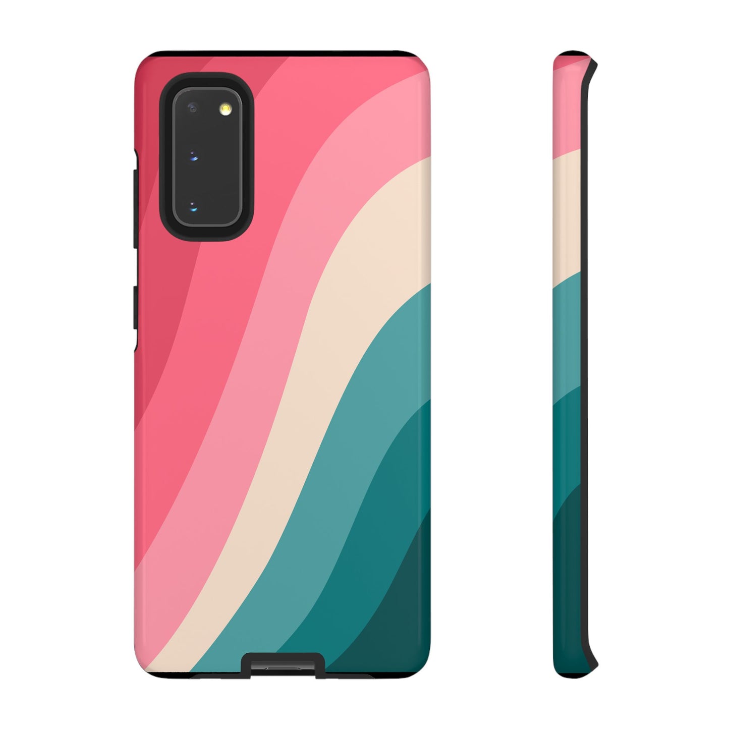 Blush Teal Wave Tough Phone Case
