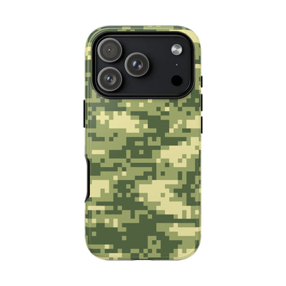Olive Pixel Camo Tough Phone Case