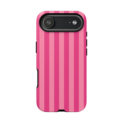Pink Candy Stripe Tough Phone Case
