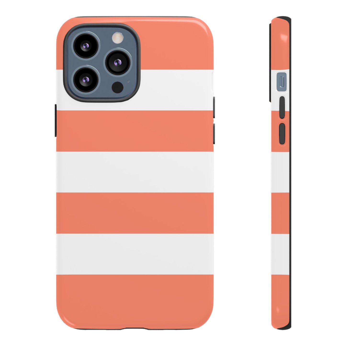 Coral Cabana Stripe Tough Phone Case