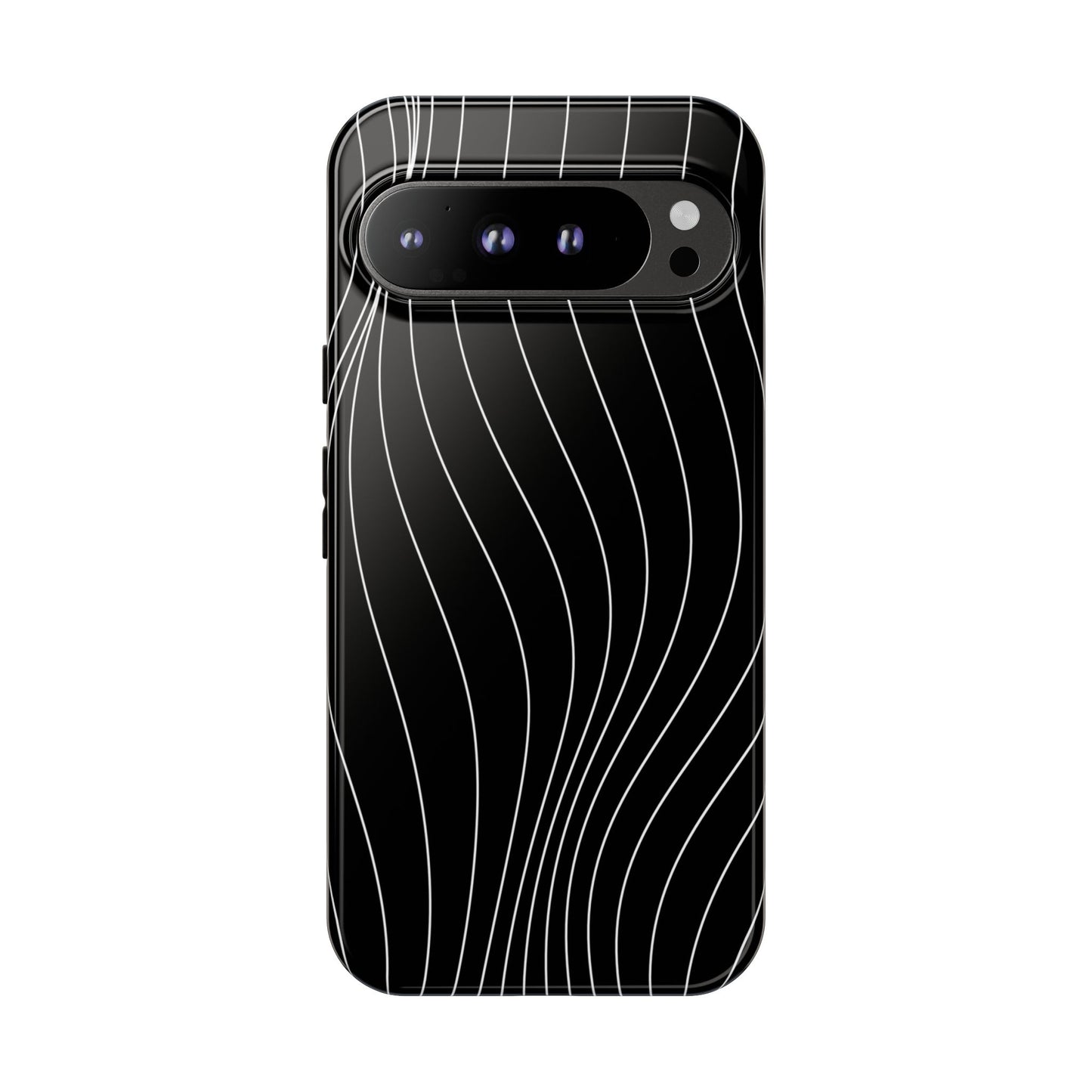 Black Wave Line Tough Phone Case
