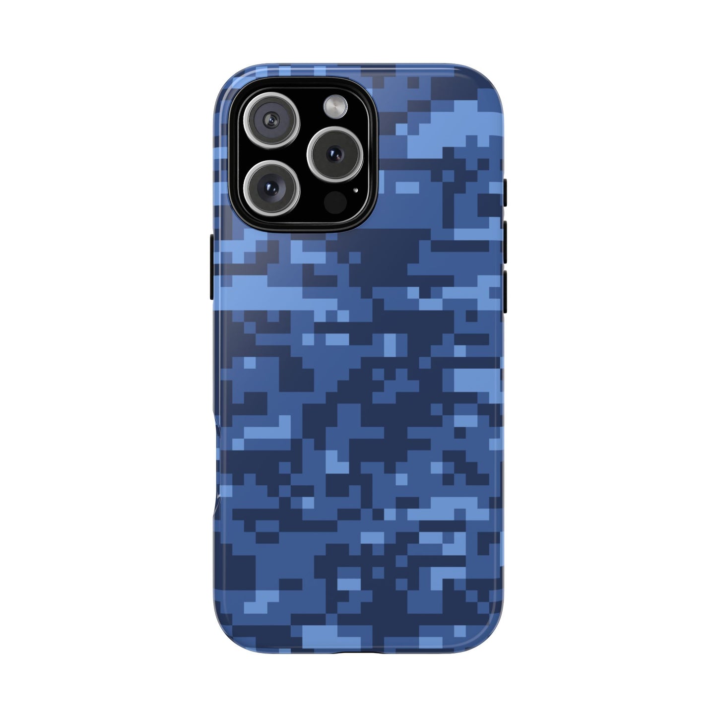 Navy Pixel Camo Tough Phone Case