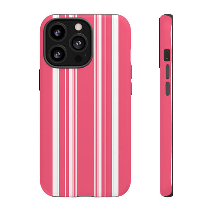 Pink Prep Stripe Tough Phone Case