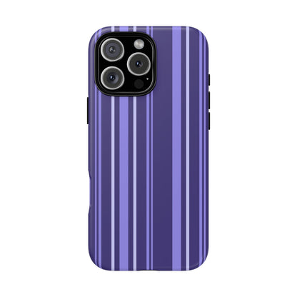 Berry Violet Stripe Tough Phone Case