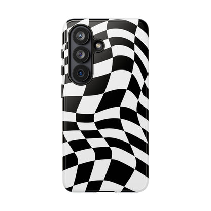 Warped Checker Tough Phone Case
