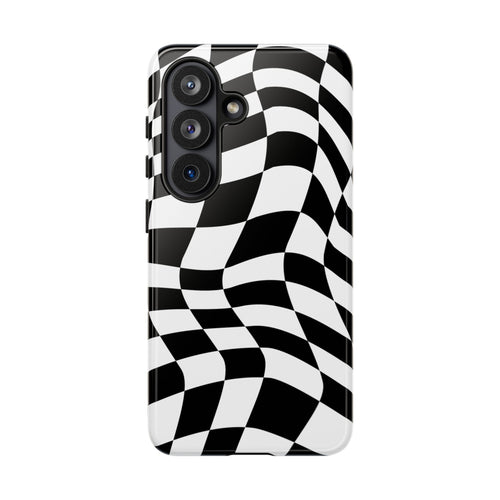 Warped Checker Tough Phone Case