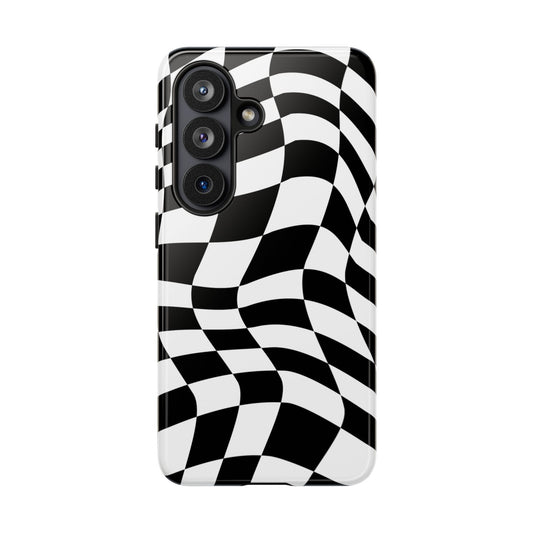 Warped Checker Tough Phone Case