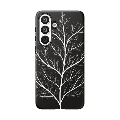 White Tree Silhouette Tough Phone Case