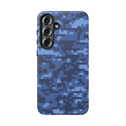 Navy Pixel Camo Tough Phone Case