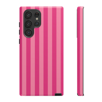 Pink Candy Stripe Tough Phone Case