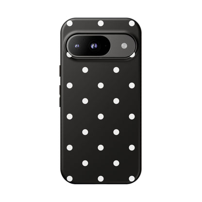 Black Polka Dot Tough Phone Case