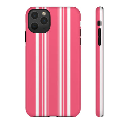 Pink Prep Stripe Tough Phone Case