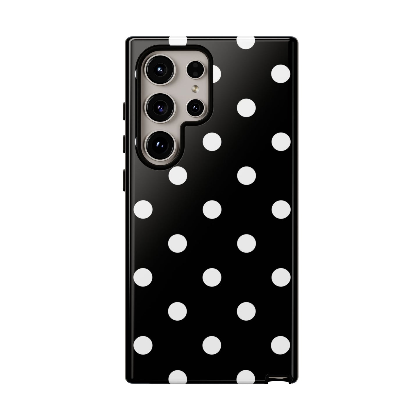 Black Polka Dot Tough Phone Case