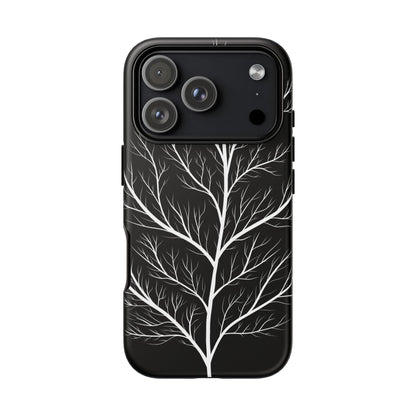 White Tree Silhouette Tough Phone Case