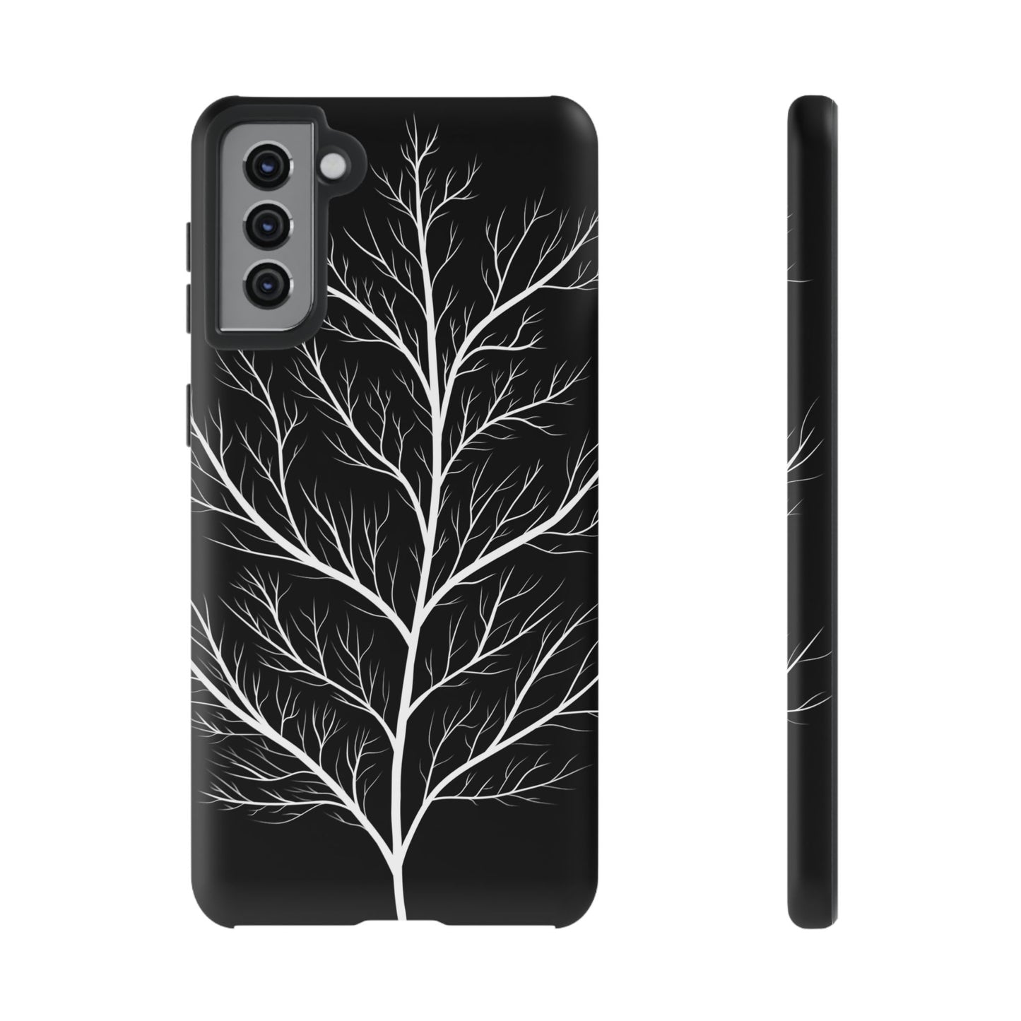 White Tree Silhouette Tough Phone Case