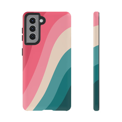 Blush Teal Wave Tough Phone Case