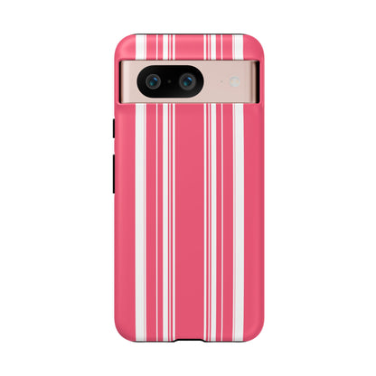 Pink Prep Stripe Tough Phone Case