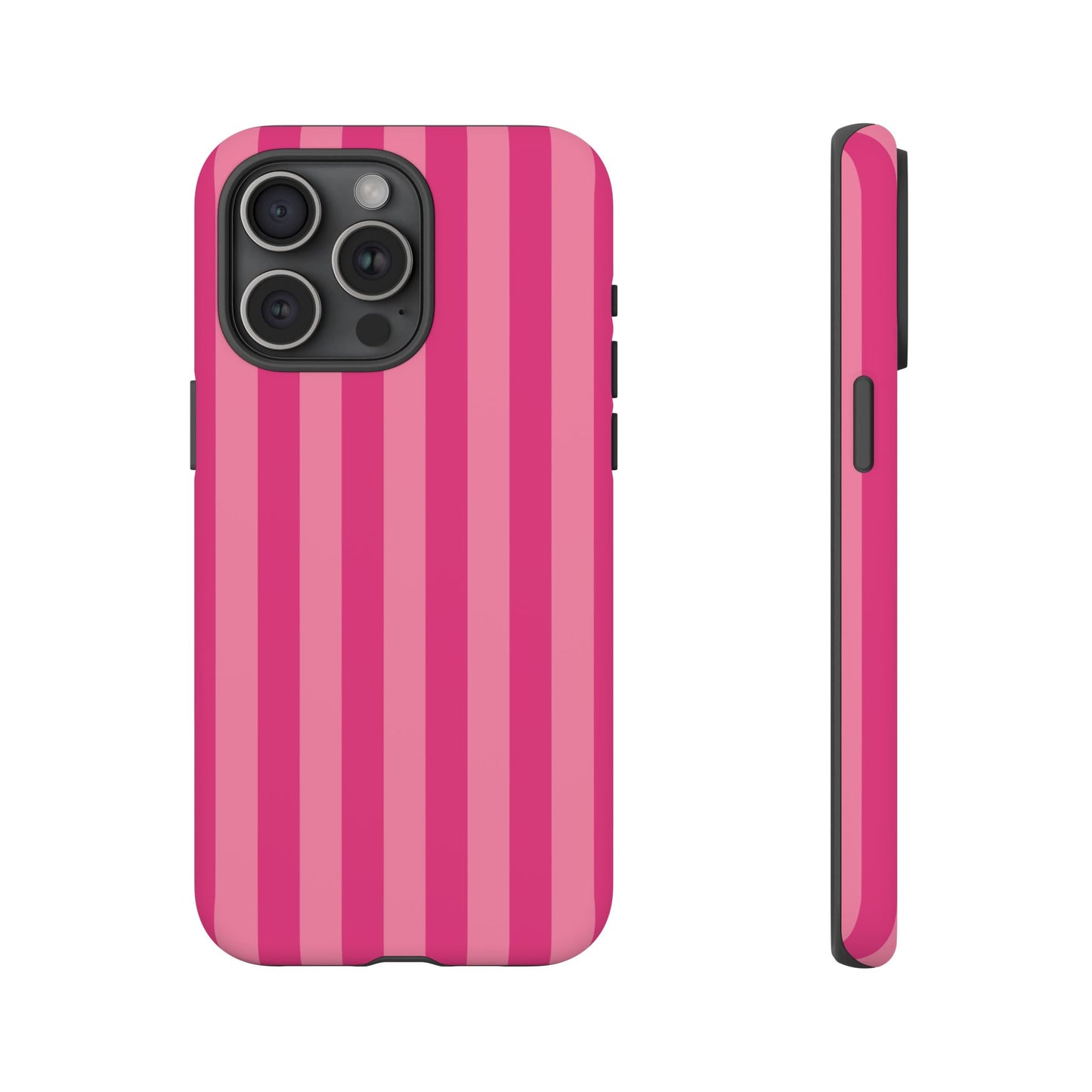 Pink Candy Stripe Tough Phone Case