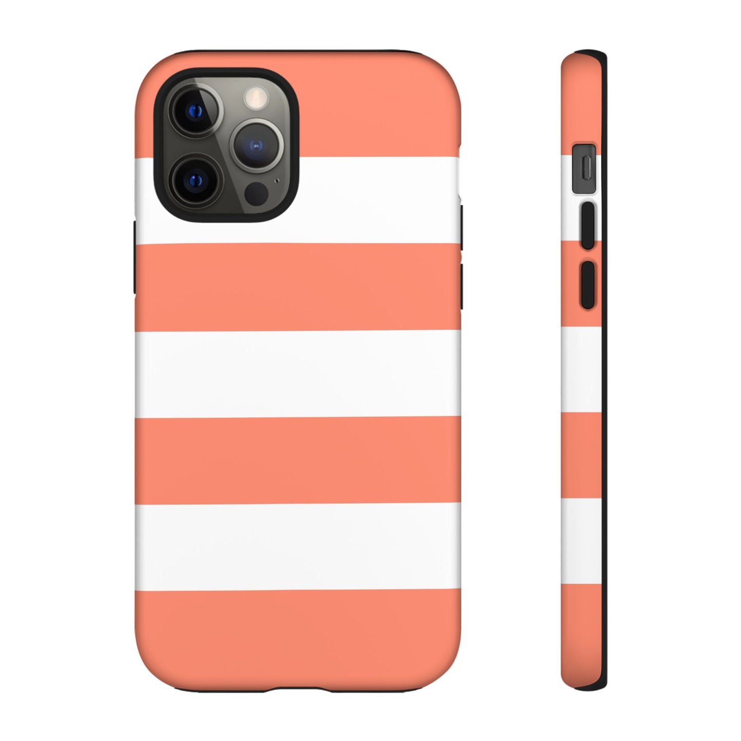 Coral Cabana Stripe Tough Phone Case