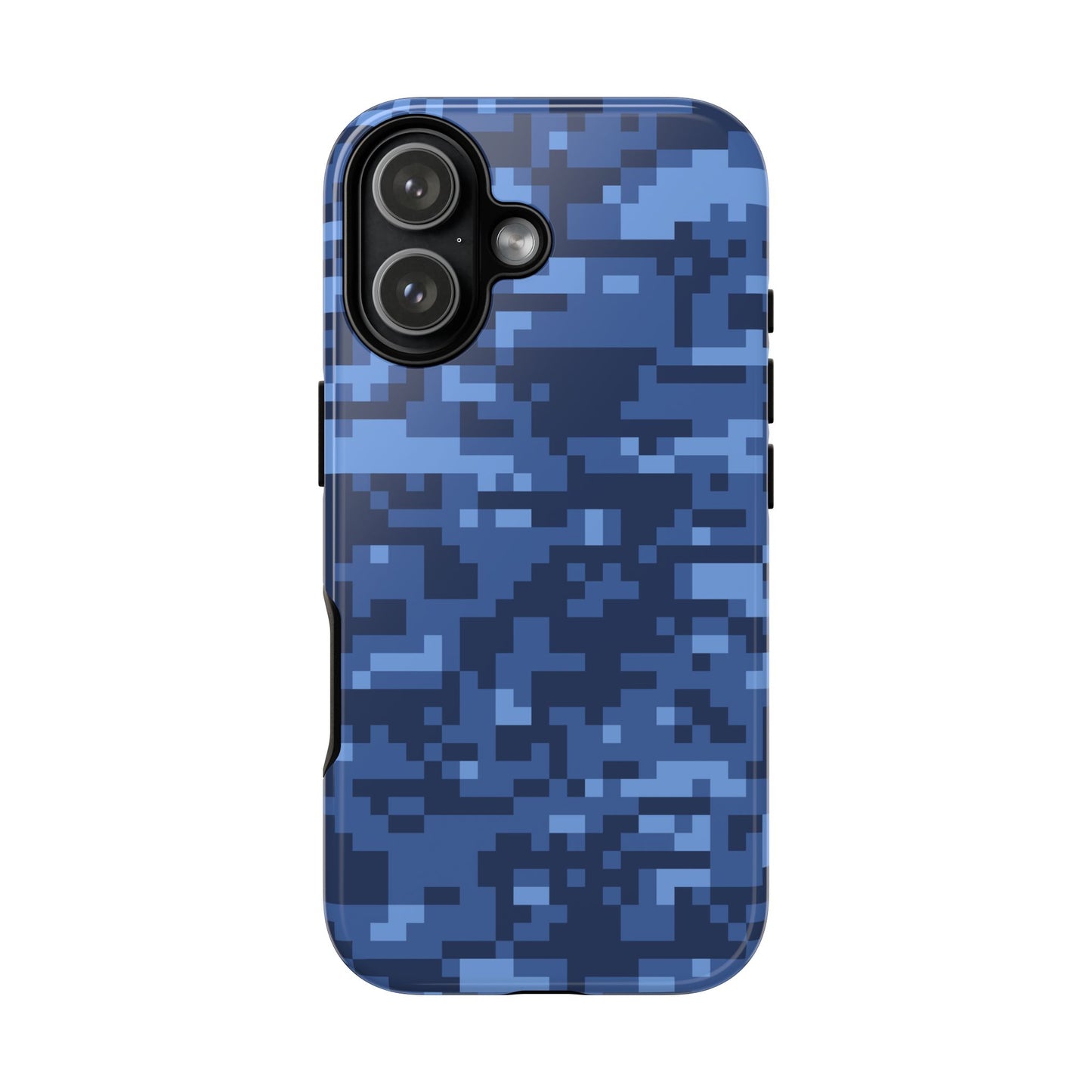 Navy Pixel Camo Tough Phone Case