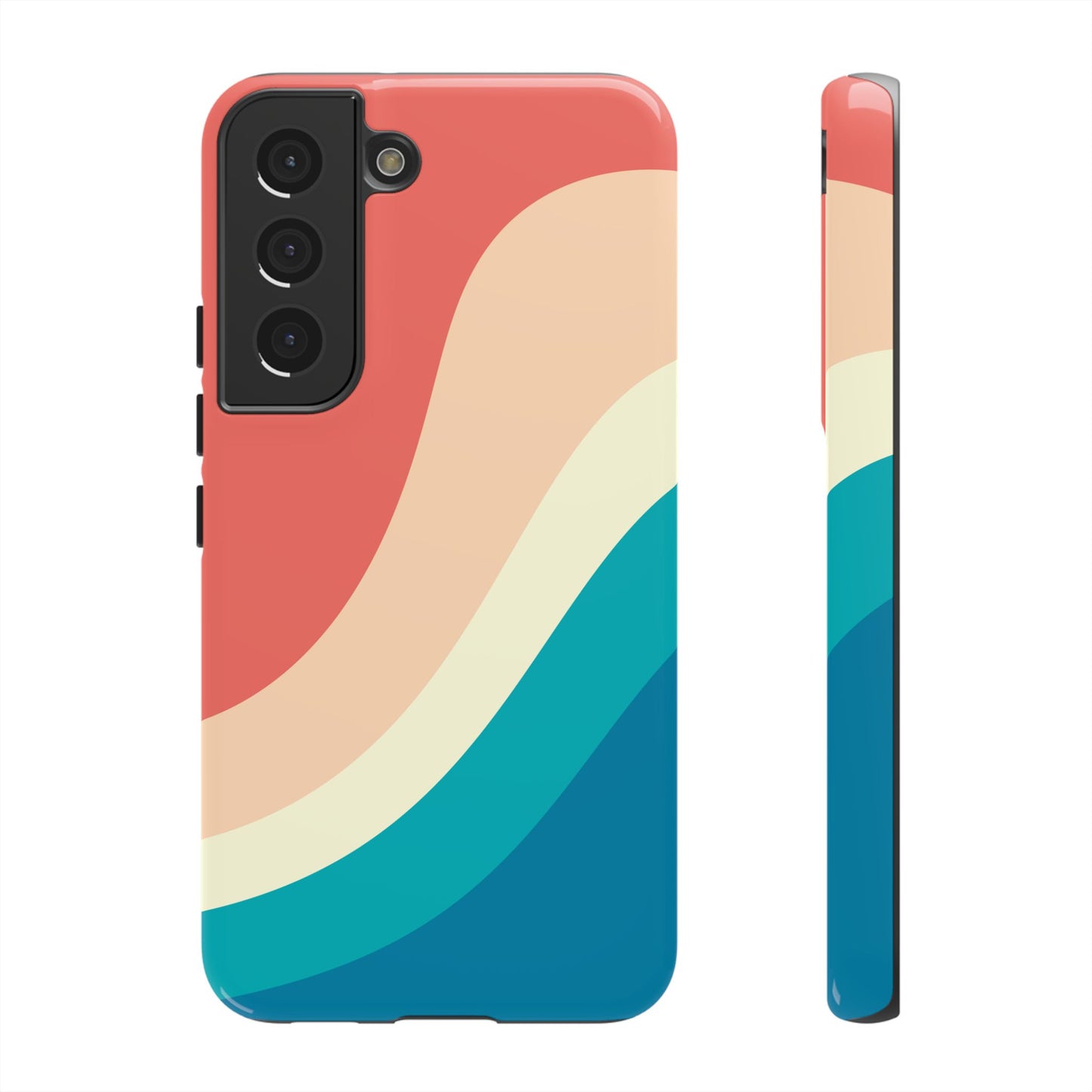 Retro Sunset Wave Tough Phone Case