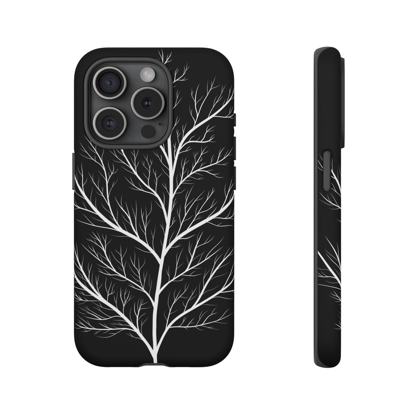 White Tree Silhouette Tough Phone Case