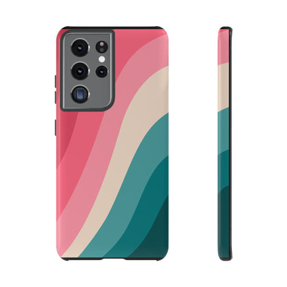 Blush Teal Wave Tough Phone Case