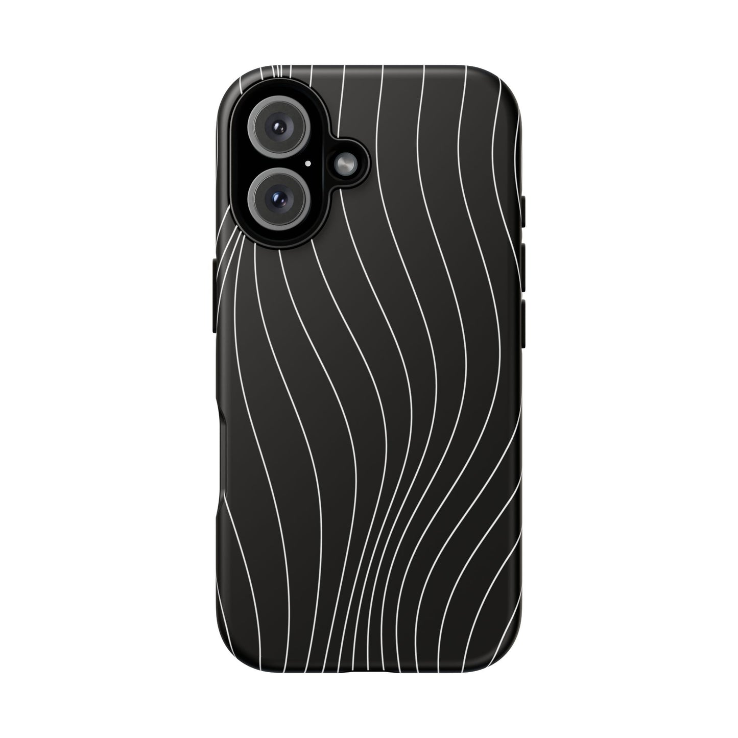 Black Wave Line Tough Phone Case