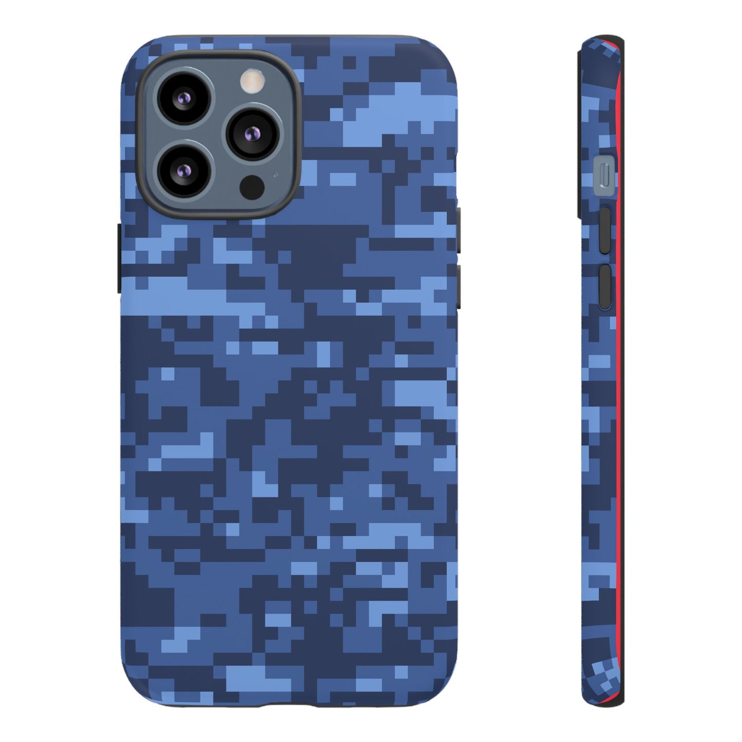 Navy Pixel Camo Tough Phone Case