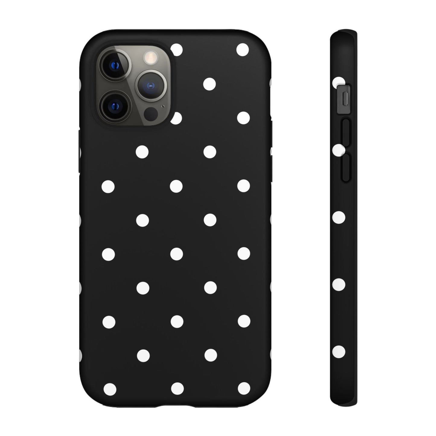 Black Polka Dot Tough Phone Case