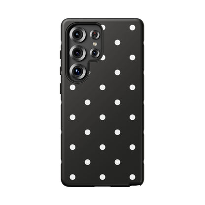 Black Polka Dot Tough Phone Case