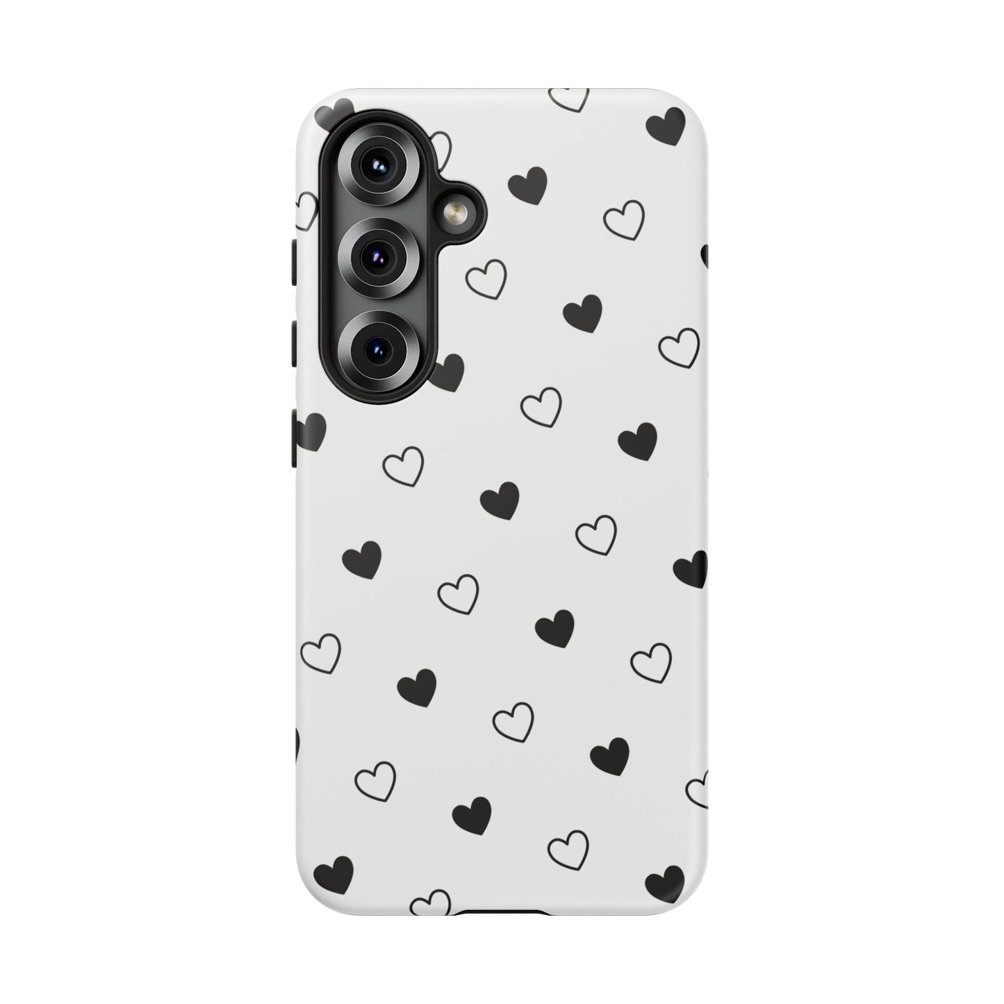 Black Hearts Minimal Tough Phone Case