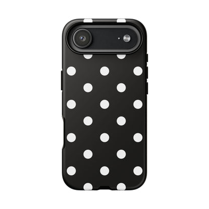 Black Polka Dot Tough Phone Case