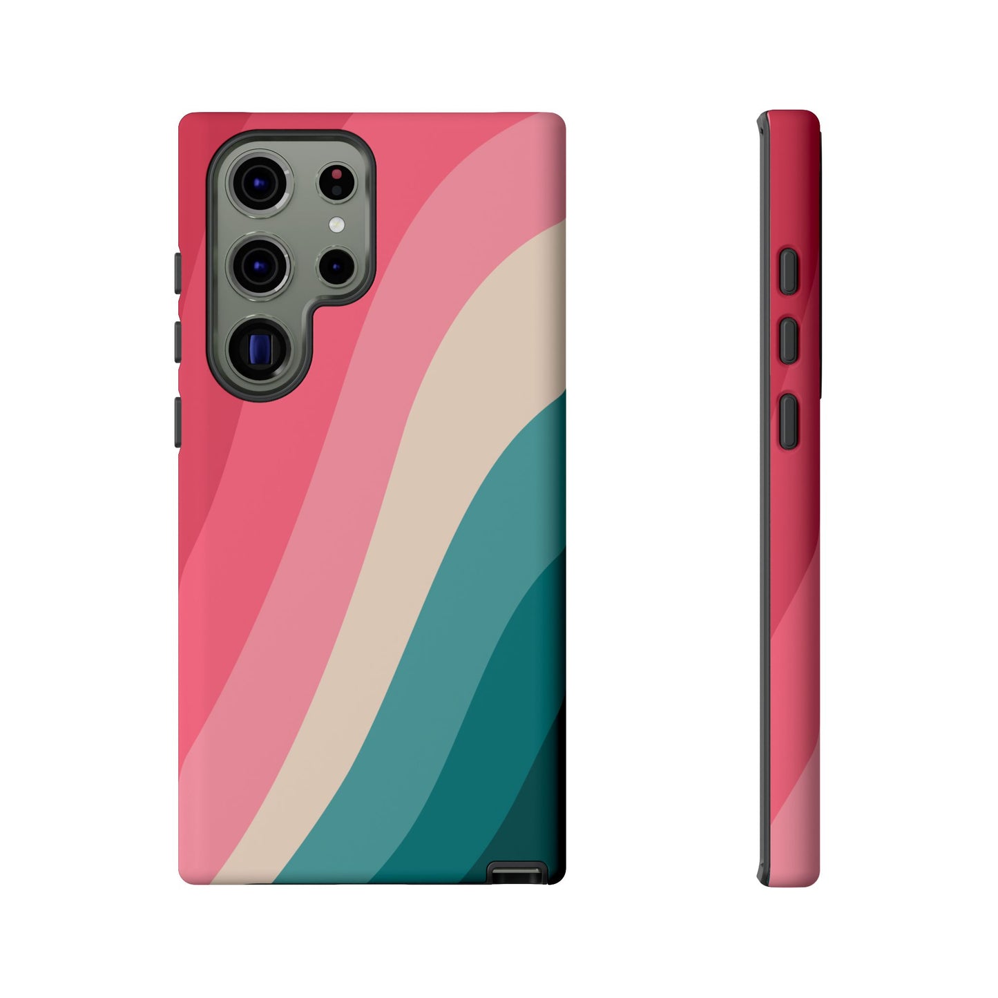 Blush Teal Wave Tough Phone Case