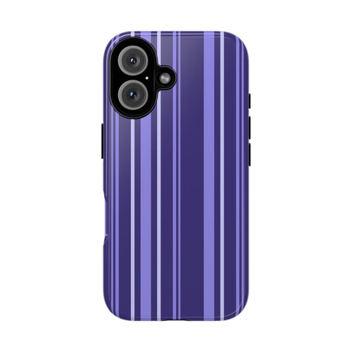 Berry Violet Stripe Tough Phone Case