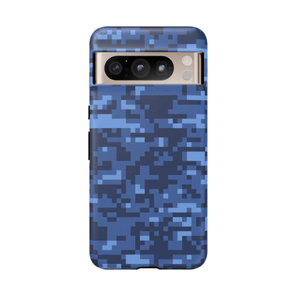 Navy Pixel Camo Tough Phone Case