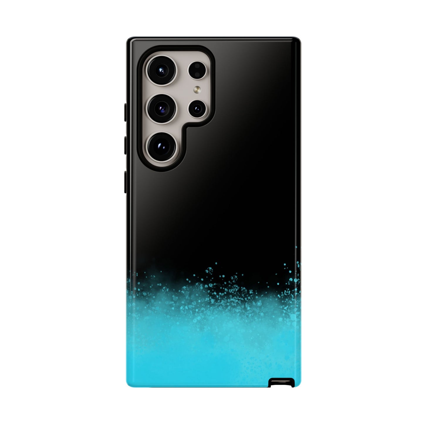 Black Aqua Splash Tough Phone Case