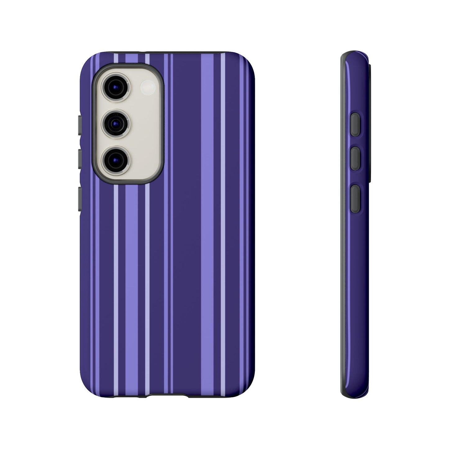 Berry Violet Stripe Tough Phone Case