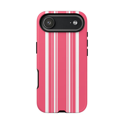 Pink Prep Stripe Tough Phone Case