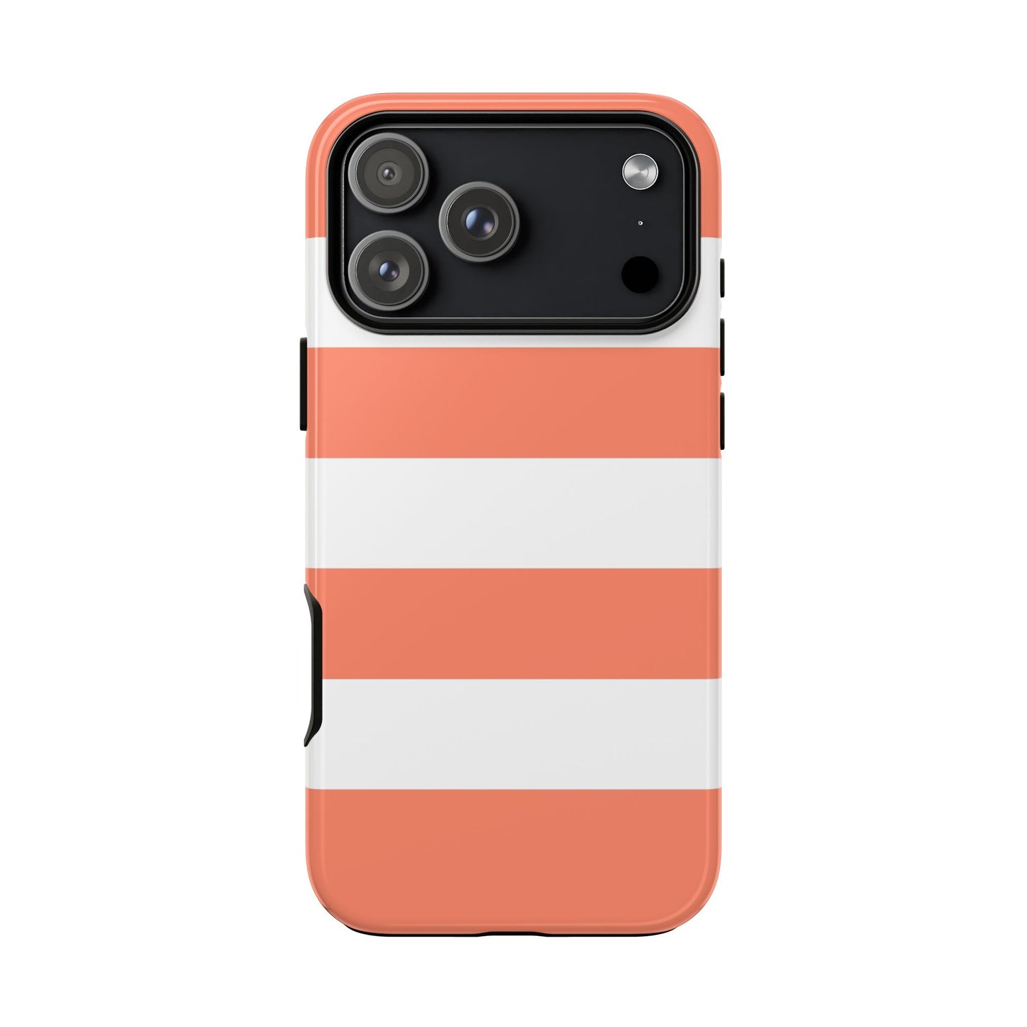 Coral Cabana Stripe Tough Phone Case