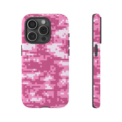 Pink pixel Camo Design Tough Phone Case