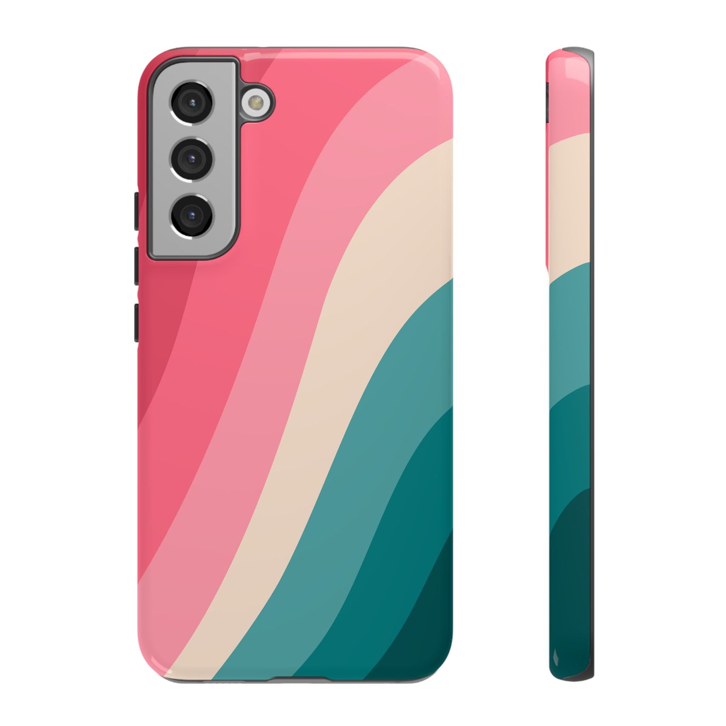 Blush Teal Wave Tough Phone Case