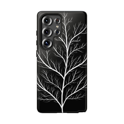 White Tree Silhouette Tough Phone Case